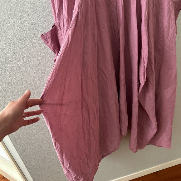 NWT Thaluta Wayan Maxi Dress One Size Lagenlook Boho Pink Mauve 100% Cotton - Picture 2 of 6